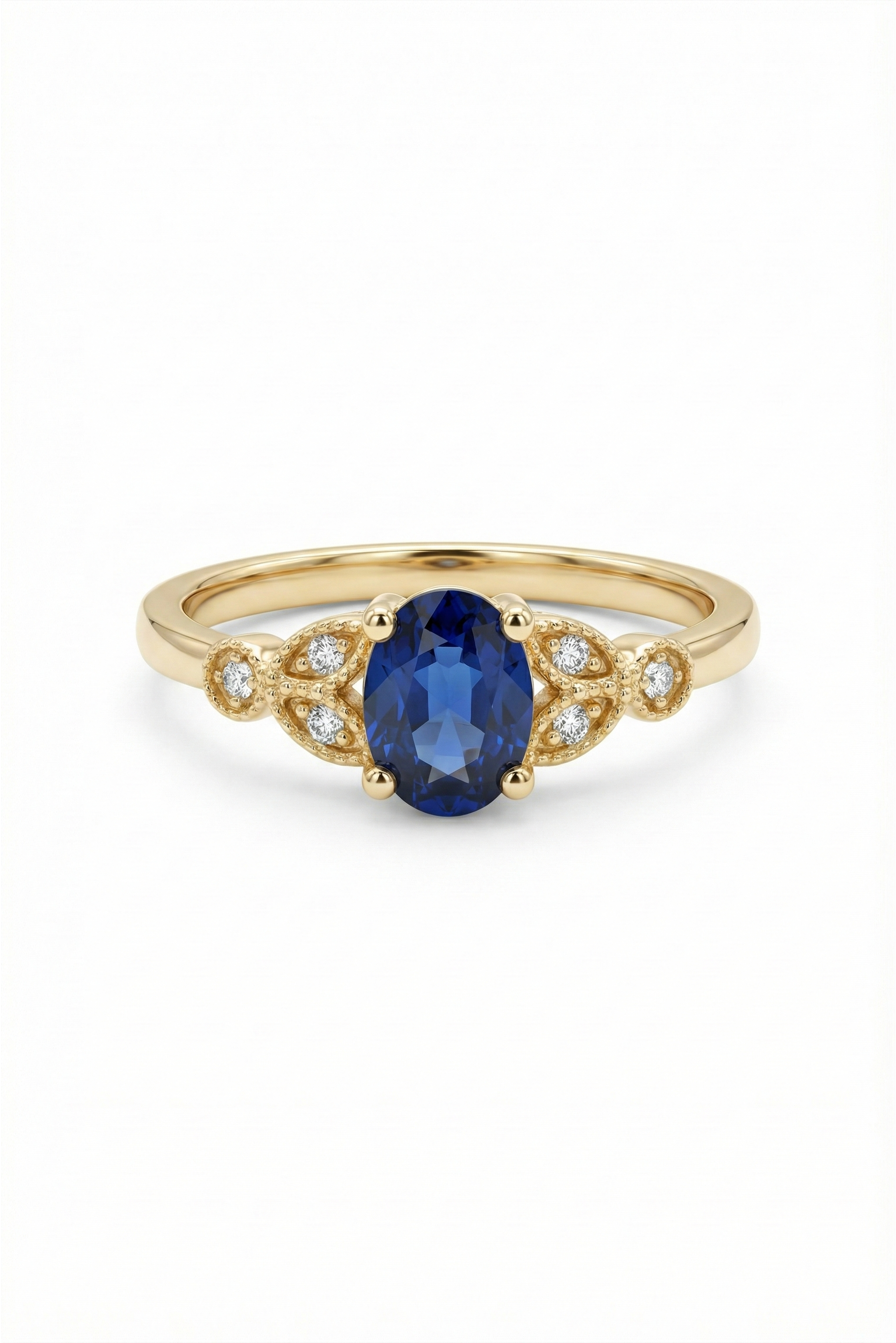 14k Gold Eternal Blue Sapphire Ring