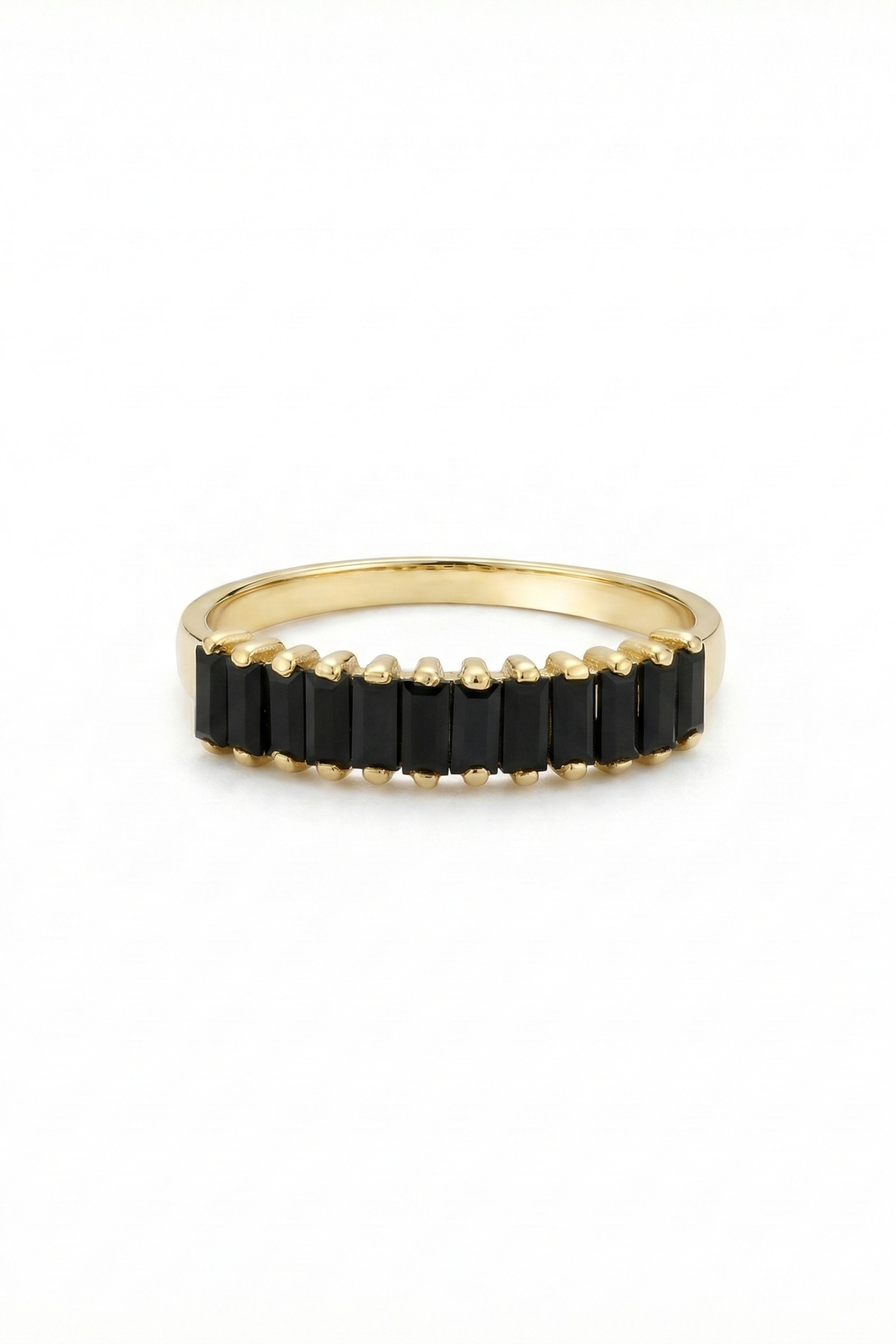 14k Gold Dark Allure Baguette Ring