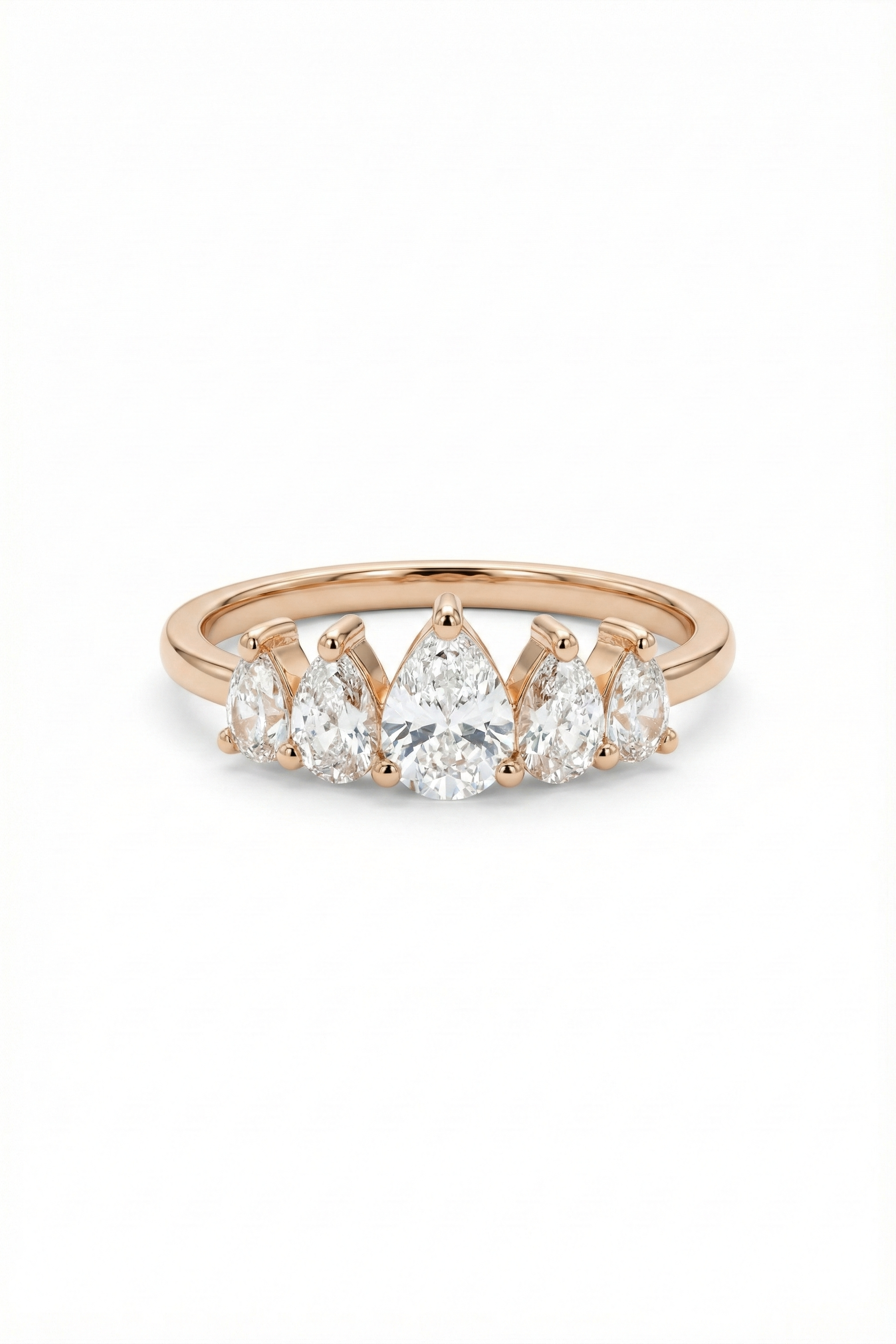 14k Gold Gleaming Drops Ring