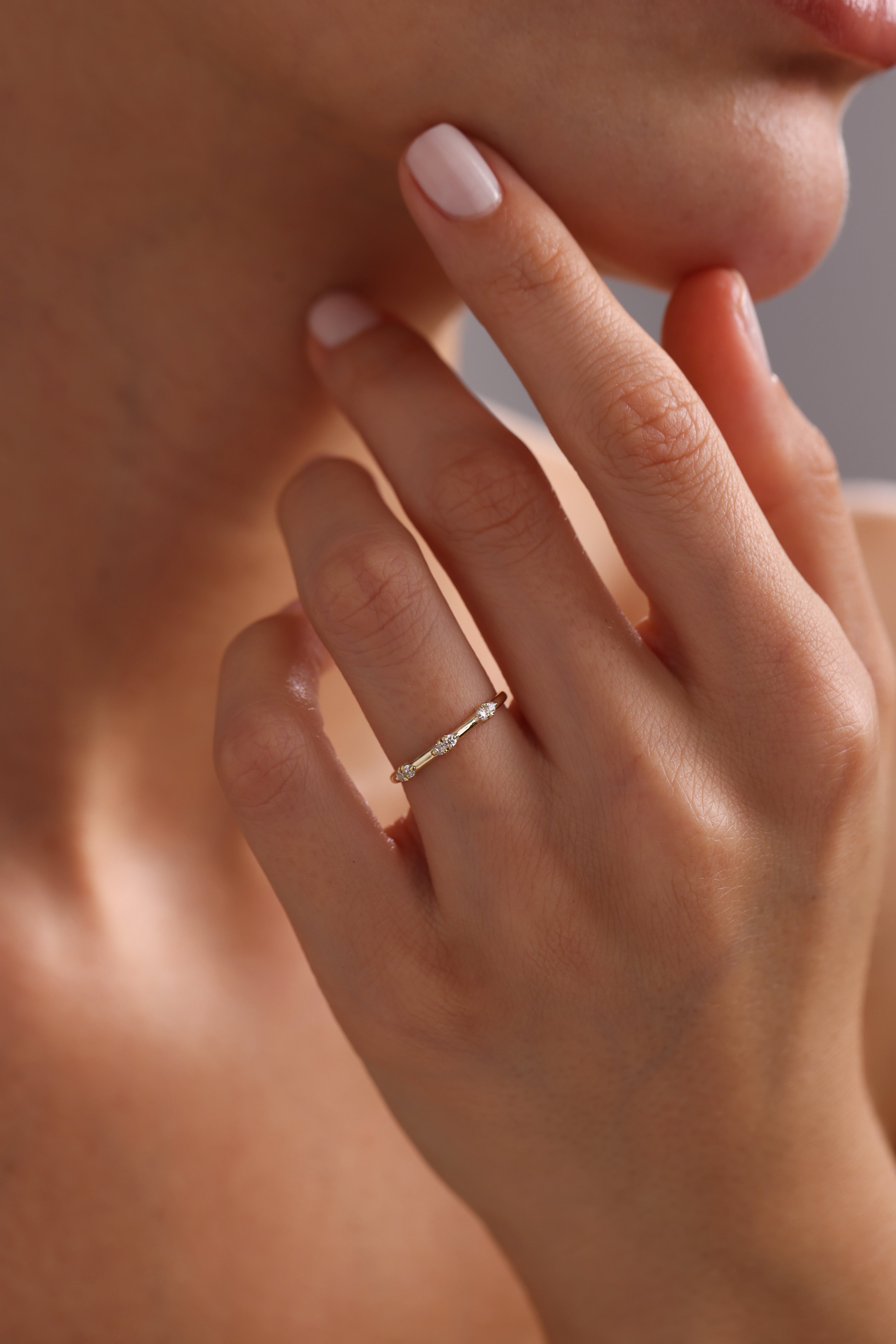 14k Textured Twig Ring