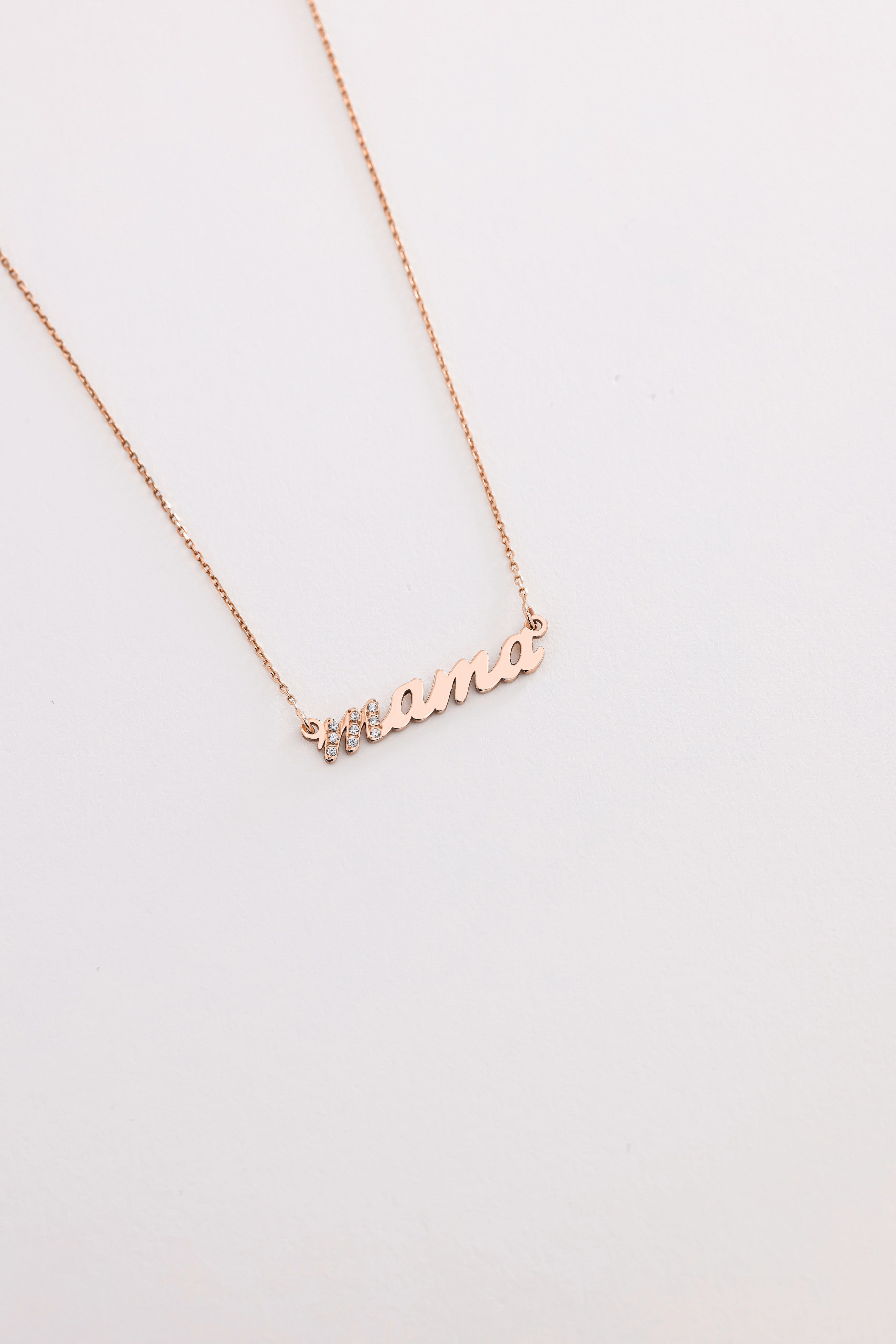 14k Gold Elegant Mama Necklace