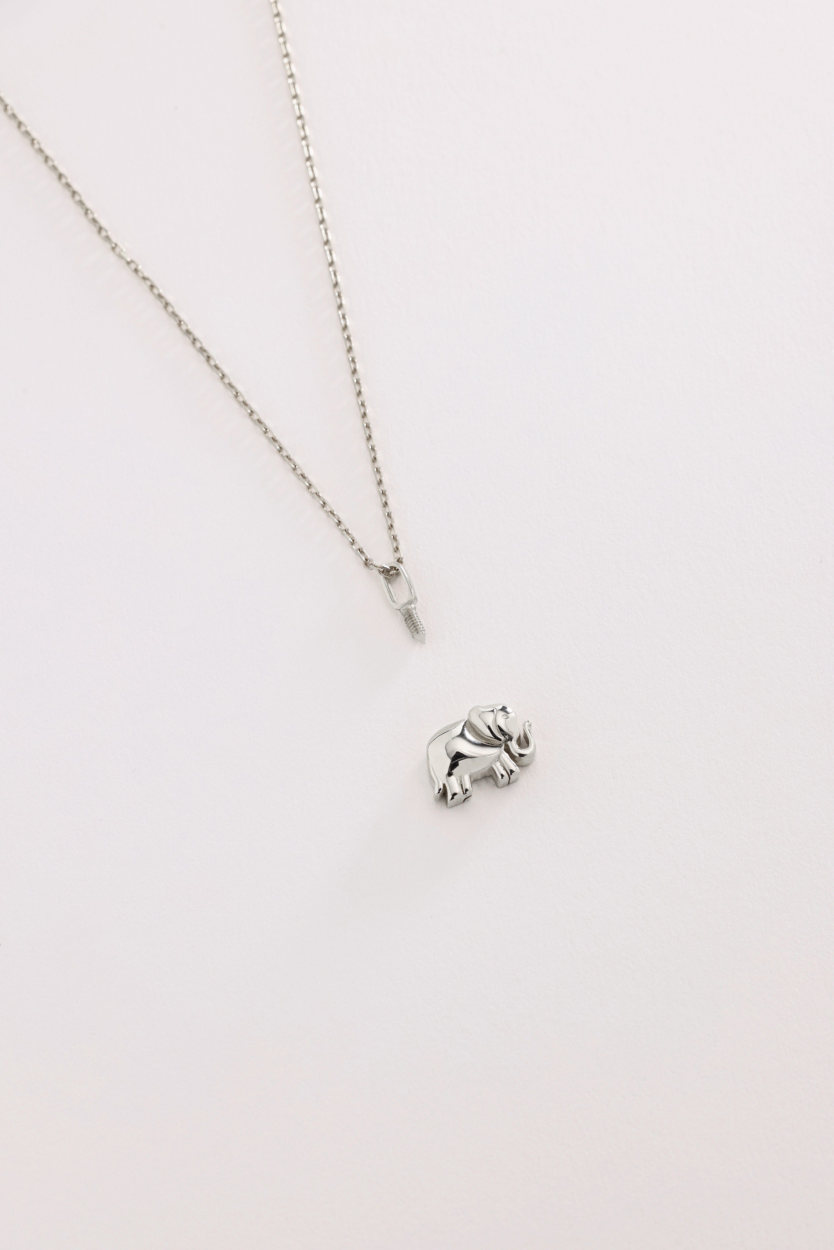 14k Gold Cremation Urn Elephant Necklace