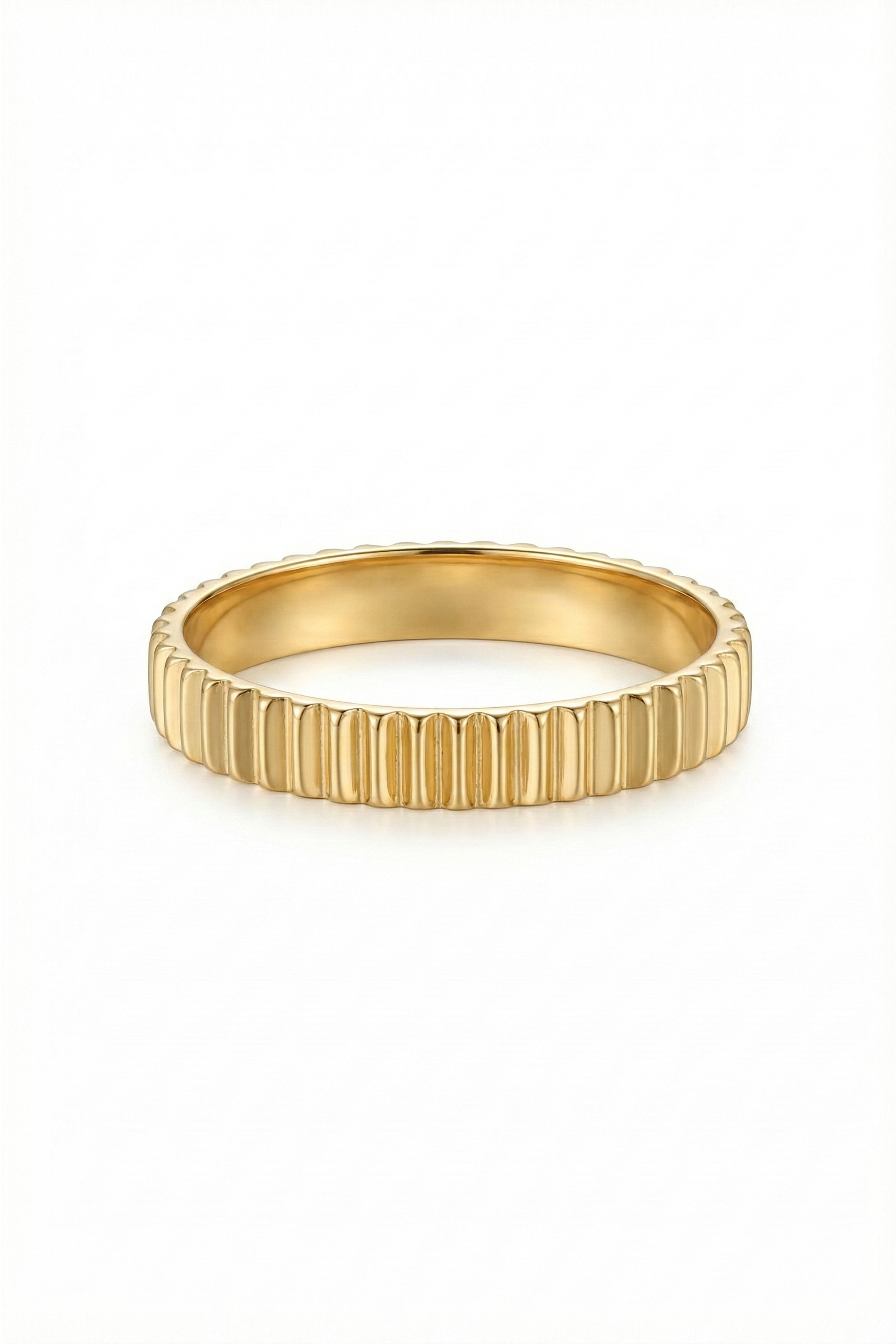14k Gold Fluted Design Band Ring