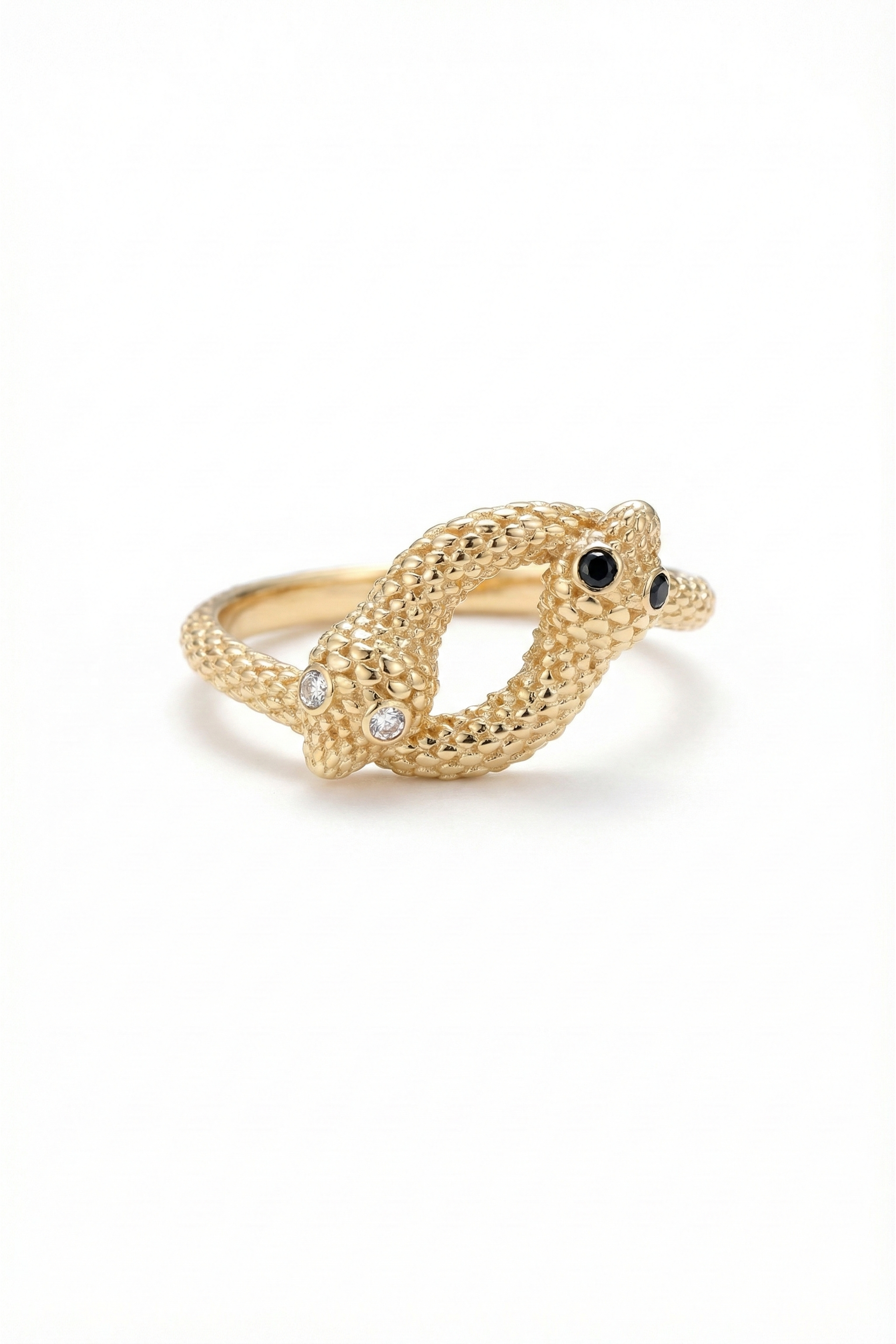 14k Gold Twin Snake Ring