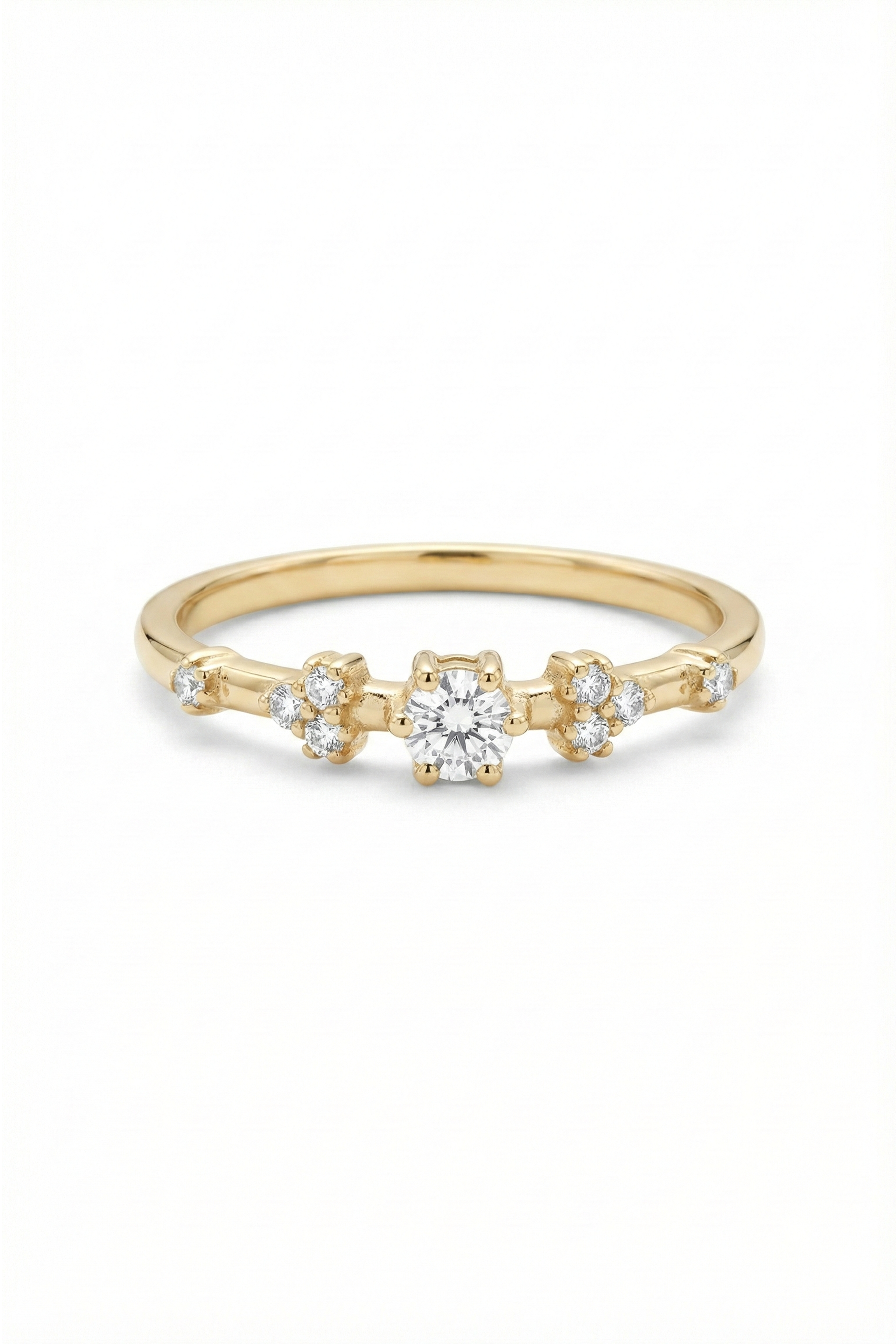 14k Gold Five-Stone Diamond Ring