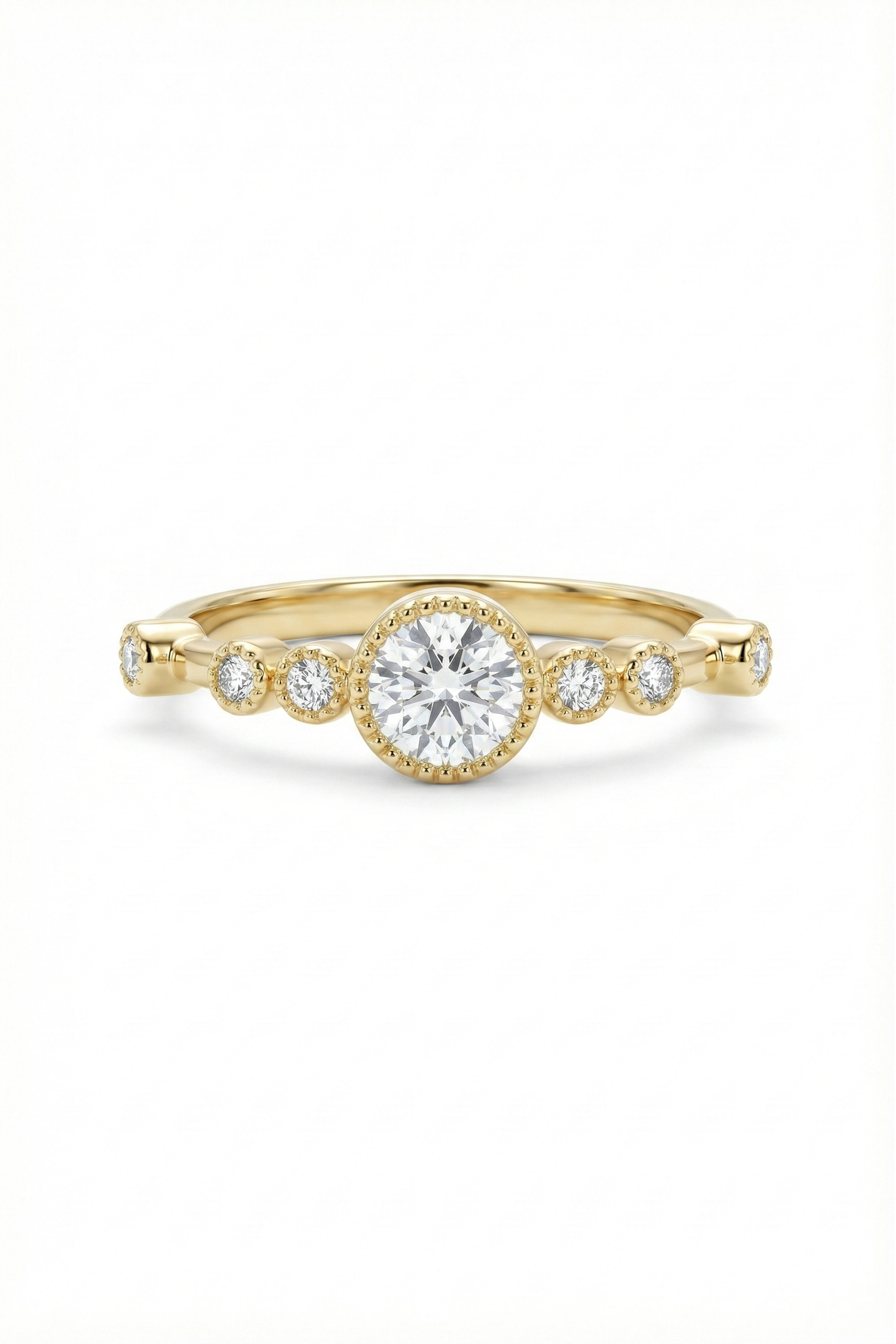 14k Gold Bezel Diamond Ring