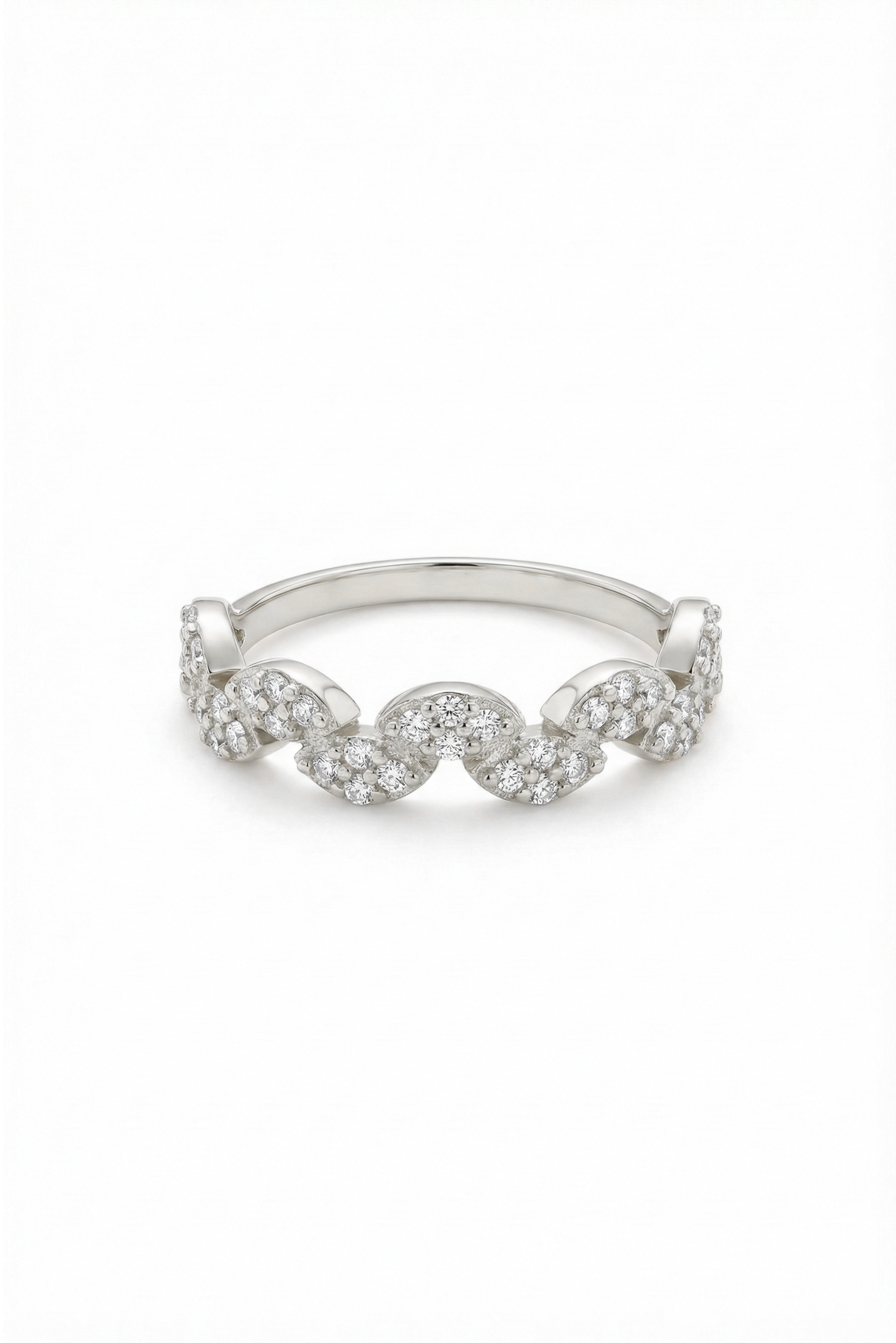 14k Gold Stellar Link Minimalist Ring