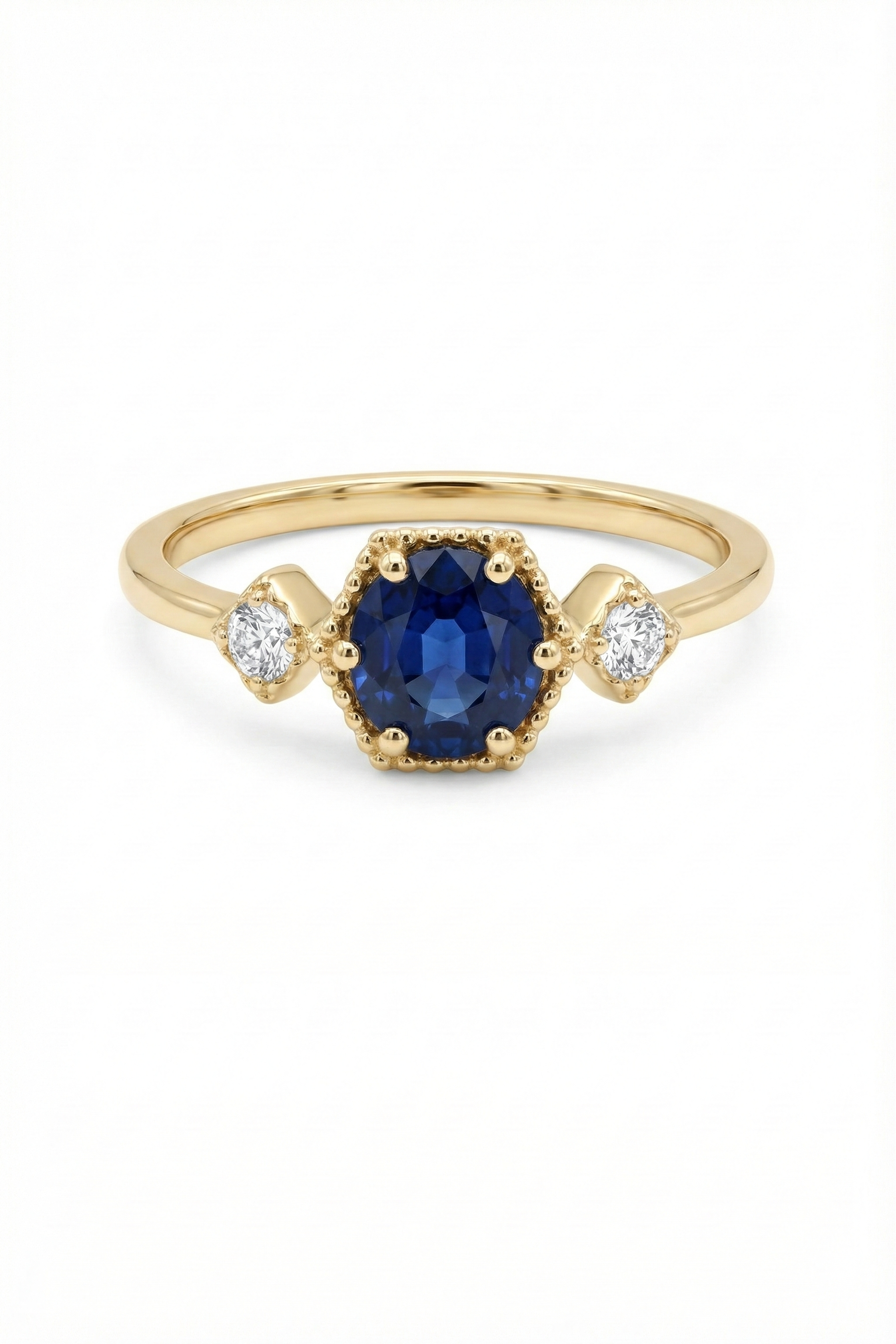 14k Gold Midnight Star Sapphire Ring