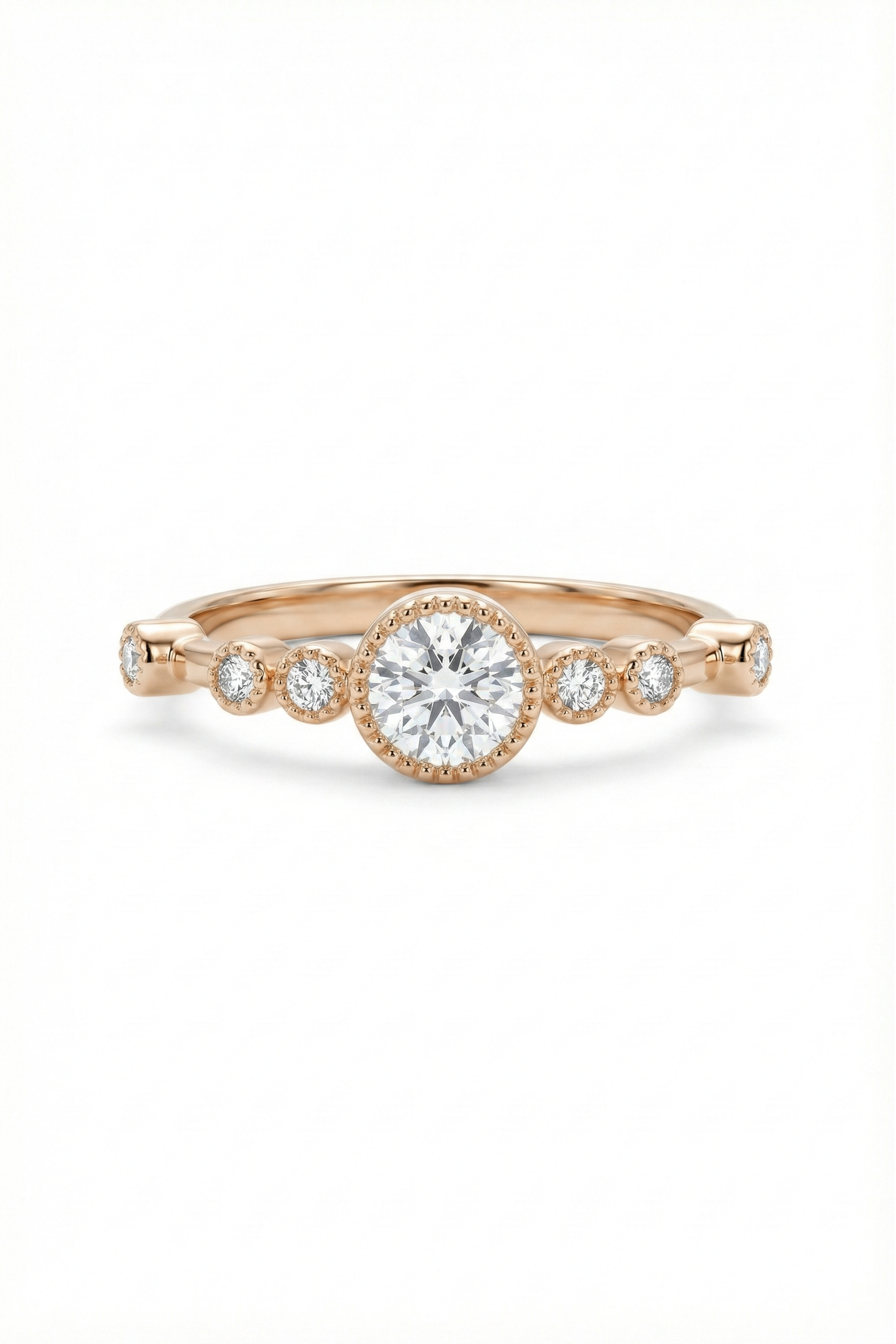 14k Gold Bezel Diamond Ring