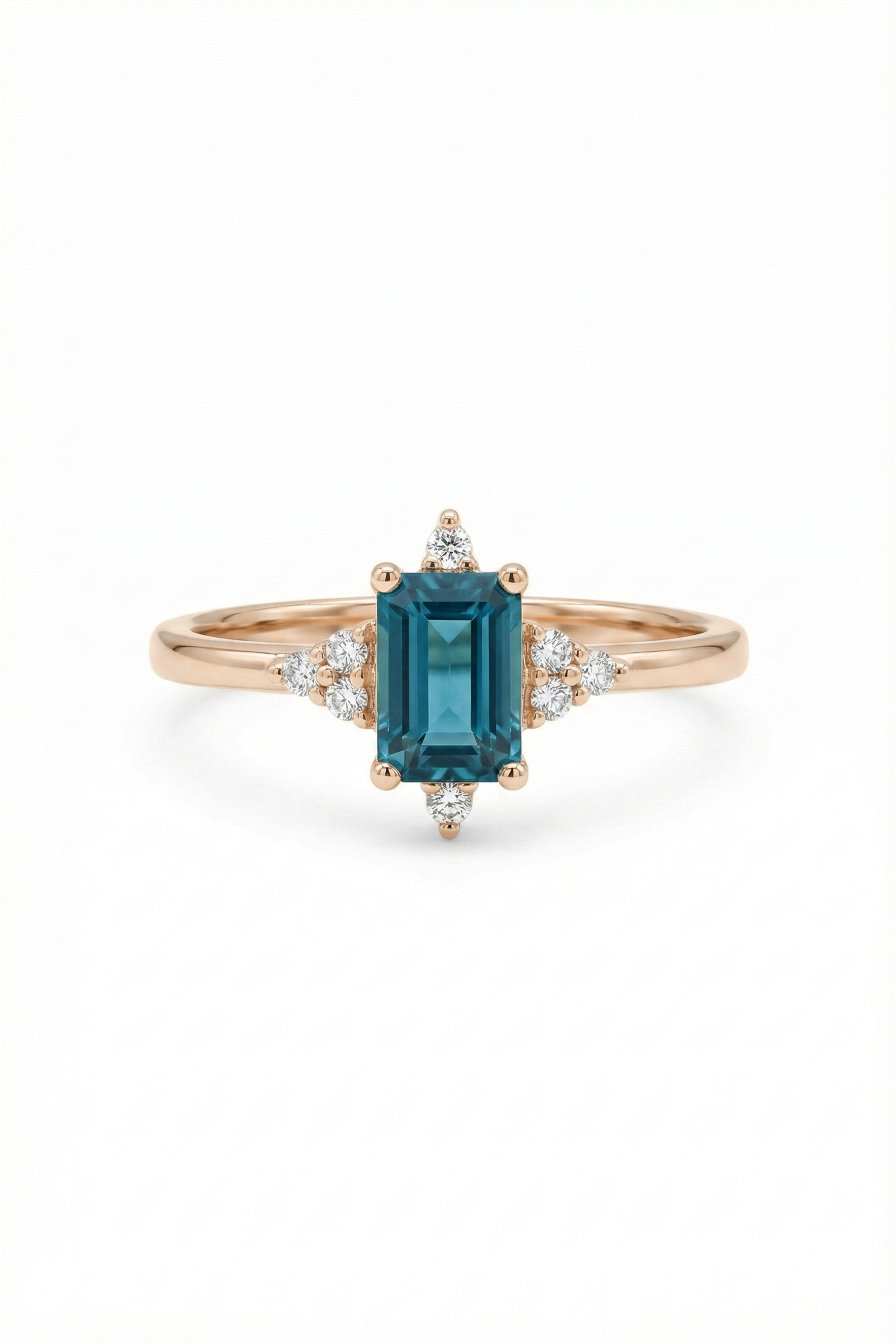 14k Gold Elegant London Topaz Ring