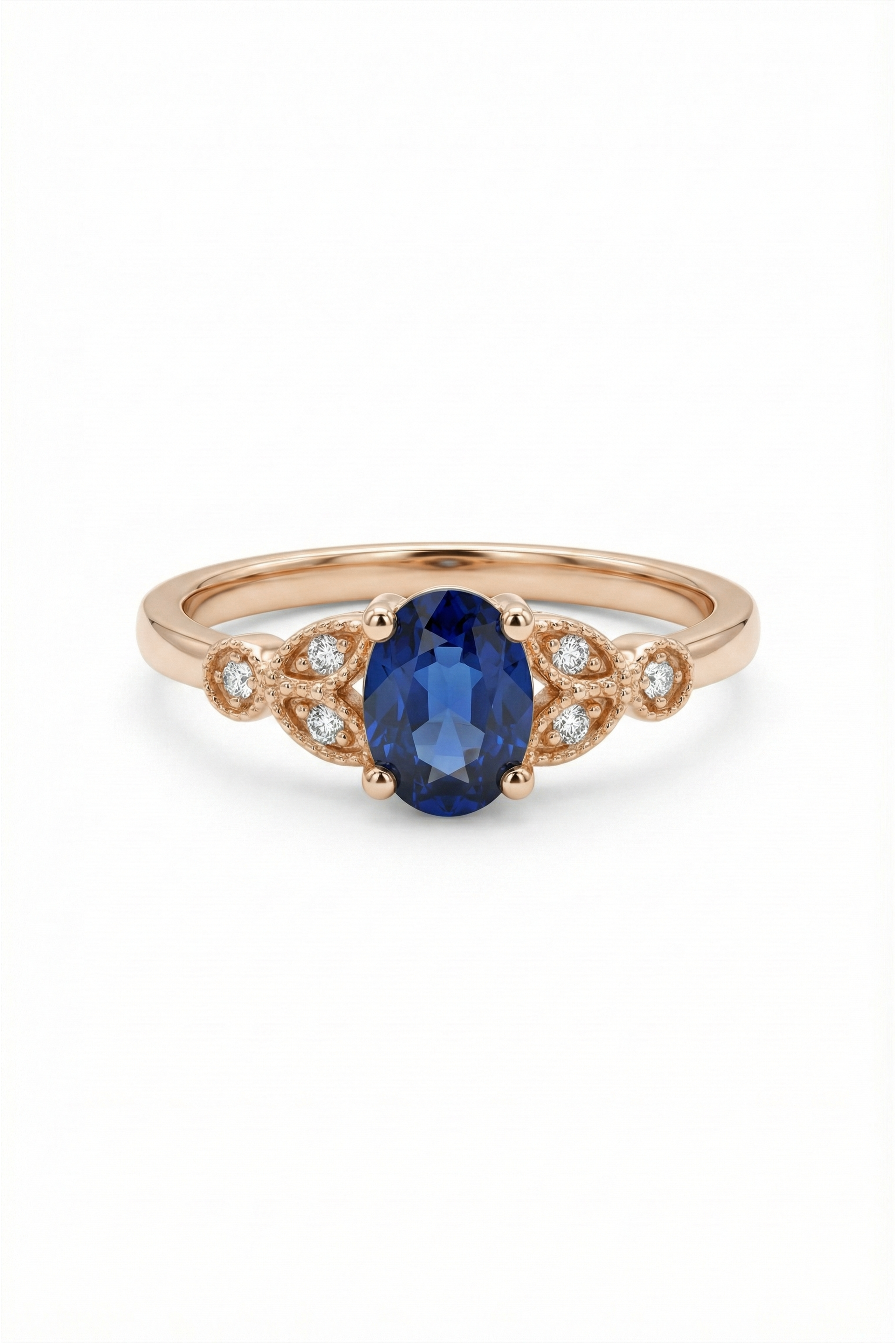 14k Gold Eternal Blue Sapphire Ring
