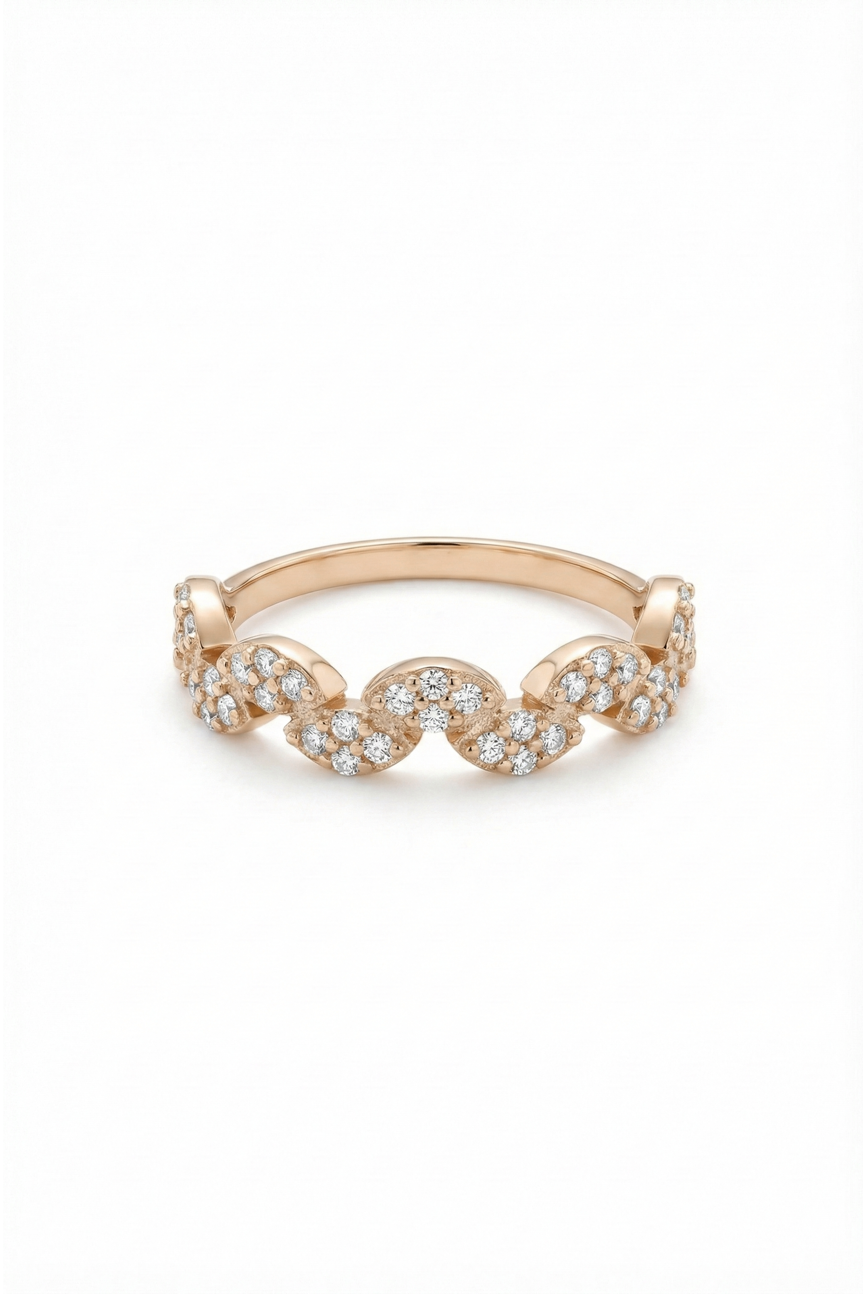 14k Gold Stellar Link Minimalist Ring