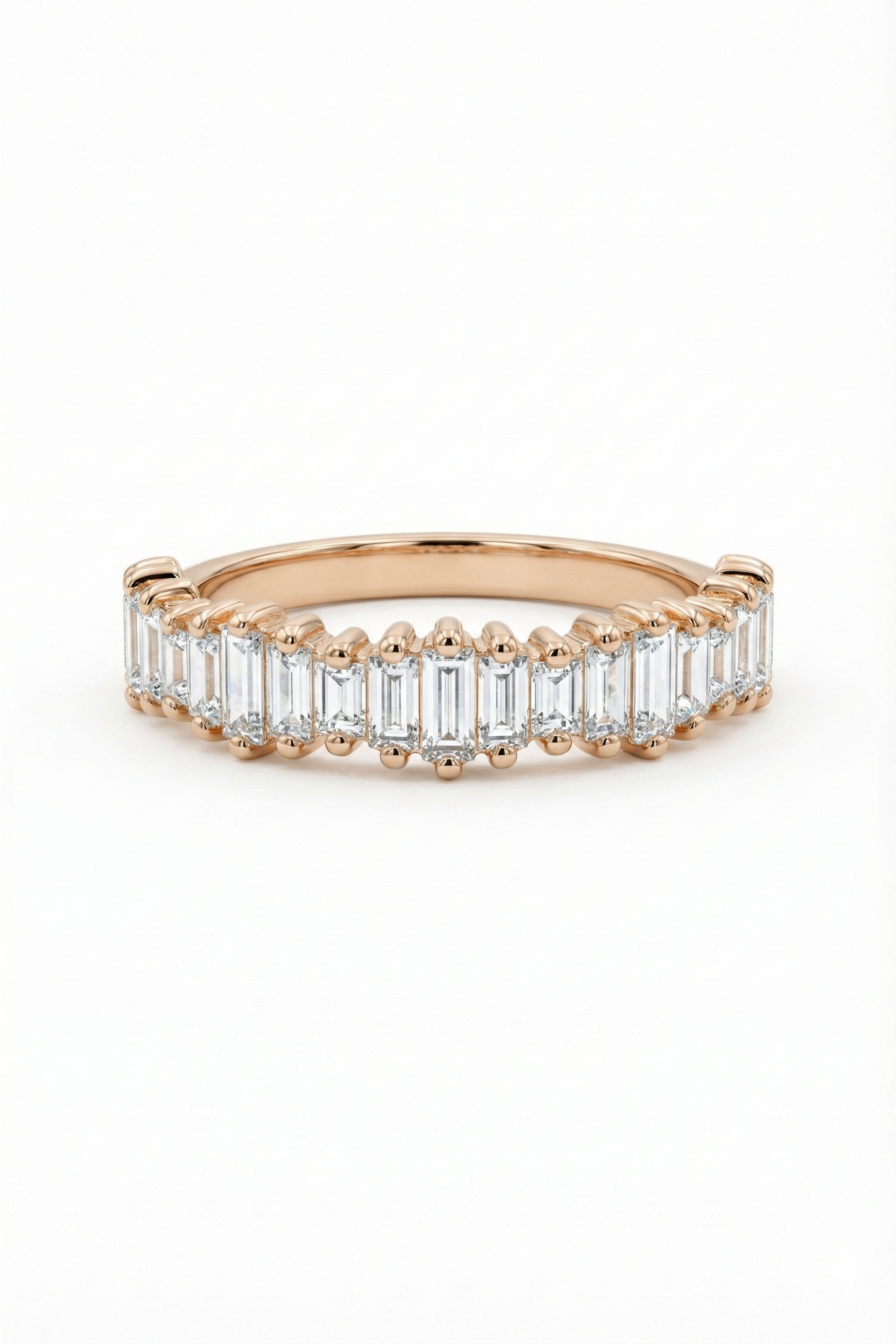 14k Gold Celestial Arc Baguette Ring